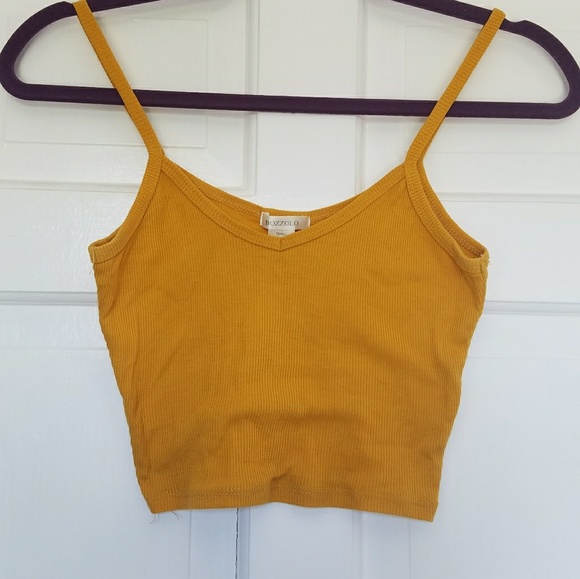 Bozzolo Tops - Mustard Yellow Crop Top
